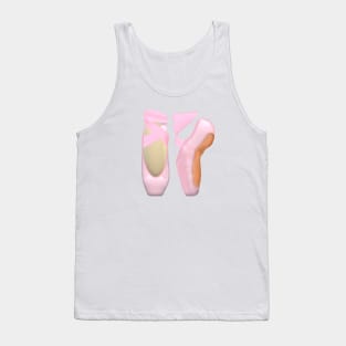 Ballerina Toe Shoes (White Background) Tank Top